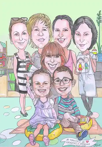 karikatúra detí farebná a3.