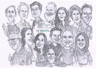 Veselá karikatúra skupinky priateľov alebo kolegov v spoločnej kompozícii ako originálny darček.